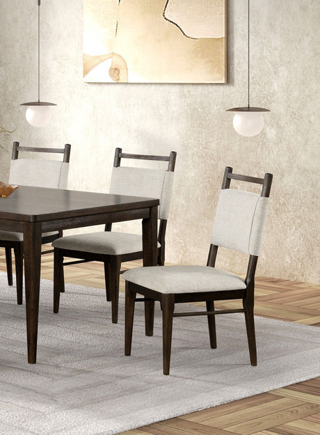 7pc Dining Room Set Dark Walnut Wooden Dining Table 6x Side Chairs Rubber wood Modern Kitchen Dining - sold by Home Elegance USA