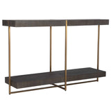 Taja Modern Brass / Wood Console Table - Gold / Dark Brown by Uttermost - View 4
