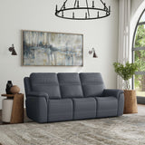 Sawyer Power Reclining Sofa With Power Headrests & Lumbar - Marine | Flexsteel
