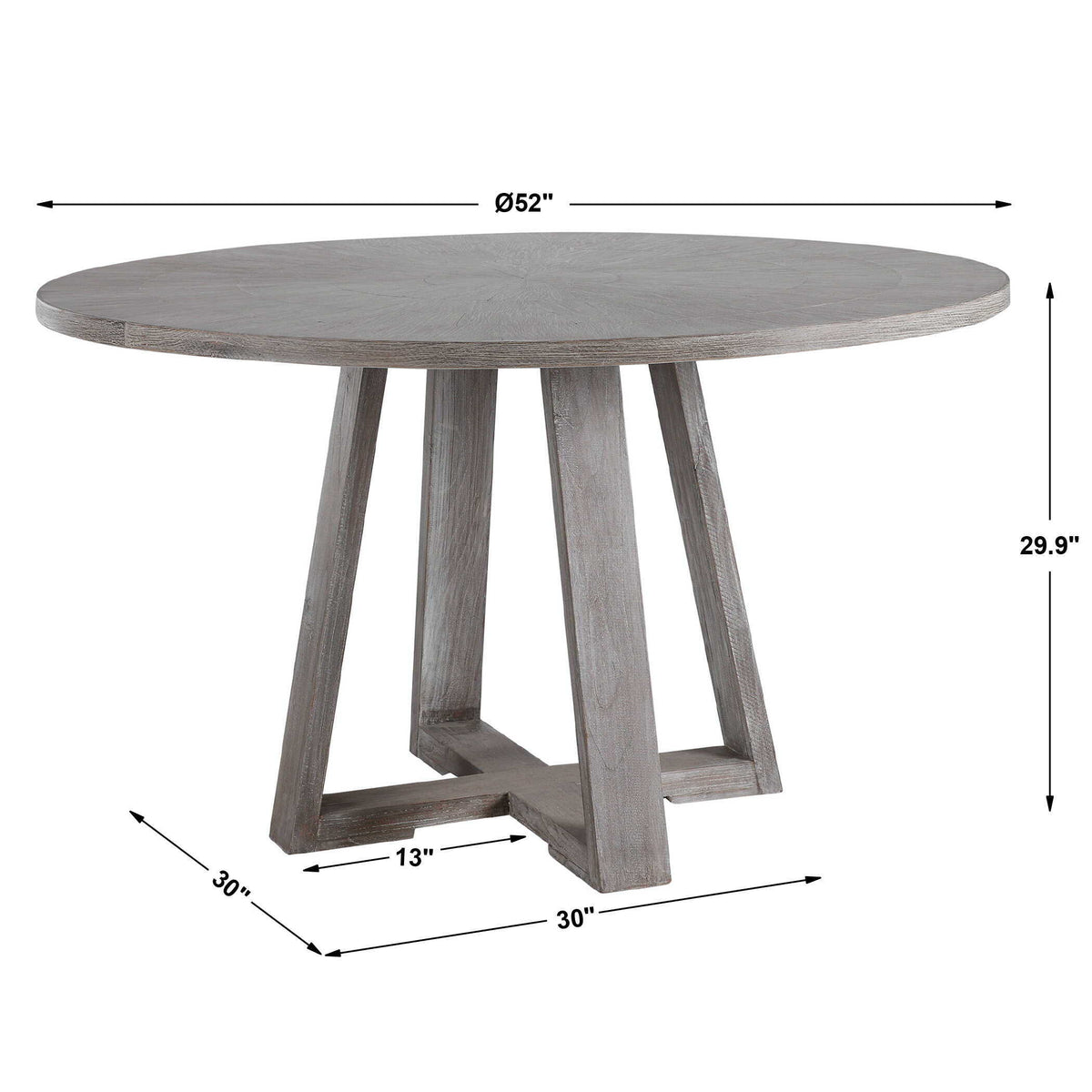 Gidran Dining Table - Gray by Uttermost - View 9