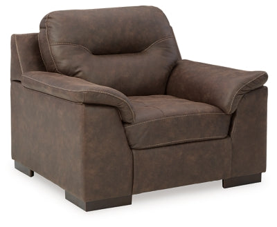 Ashley Walnut Maderla Chair - Faux Leather