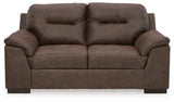 Ashley Walnut Maderla Loveseat - Faux Leather | Home Elegance USA