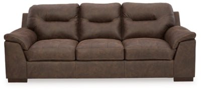 Ashley Walnut Maderla Sofa - Faux Leather - 6200238 - Home Elegance USA - 1