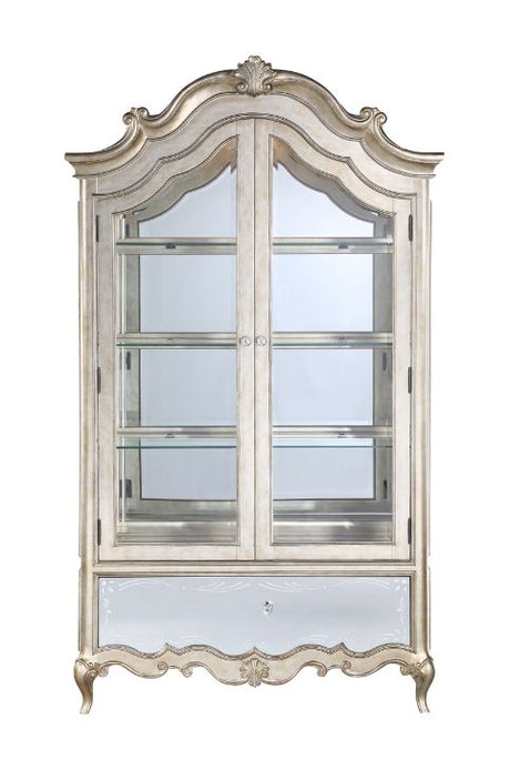 Acme - Esteban Curio 62204 Mirrored & Antique Champagne Finish