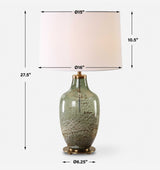 Chianti Olive Glass Table Lamp - Green by Uttermost - View 8