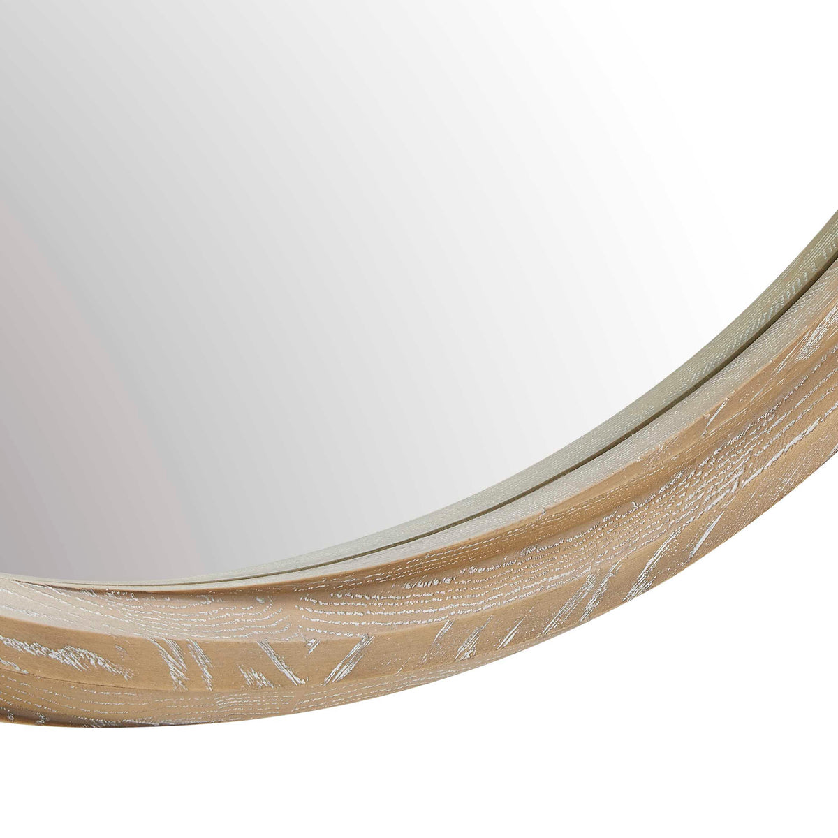 Landry Round Mirror Light Wood - Light Brown by Uttermost - View 5