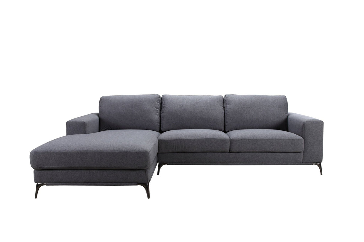 CARLO LAF SECTIONAL - GRAY | Home Elegance USA