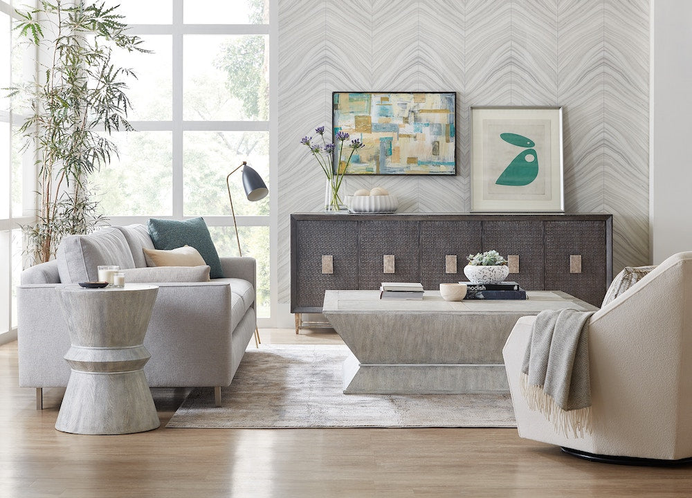 Melange Korena Square Cocktail Table Gray Wood – Hooker Furniture - Home Elegance USA