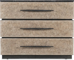 Hooker Furniture Melange Stacked Chest – Black Marble Top, Taupe Drawer Fronts, Custom Bar Pulls - sold by Home Elegance USA