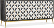 Hooker Furniture Melange Renee Credenza – Mango Wood with Bone Inlay, Gold Metal Base, Transitional Style - sold by Home Elegance USA