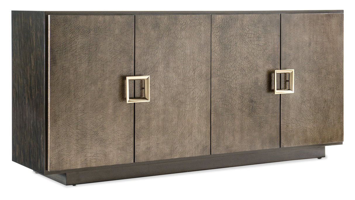 Melange Asher Four Door Entertainment Credenza - 75 Inch TV Console | Hooker