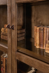 Mulholland Display Cabinet | Hooker Furniture | LED Lighted Curio | Oak Veneer | Bronze Base - sold by Home Elegance USA