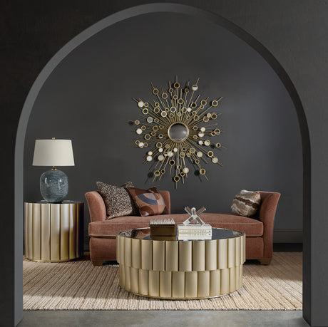 Melange Time Flies End Table - Gold | Hooker Furniture