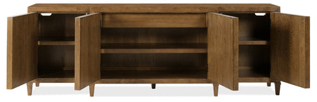 Melange Nikos Credenza by Hooker Furniture in Oak Veneers & Bronze Bar Hardware
