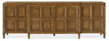 Melange Nikos Credenza by Hooker Furniture in Oak Veneers & Bronze Bar Hardware