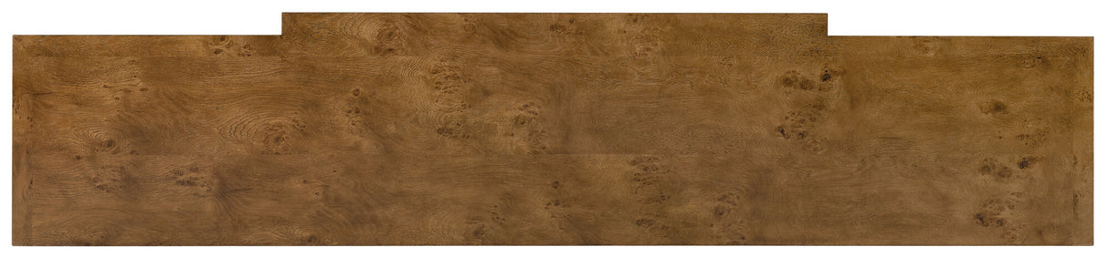 Melange Nikos Credenza by Hooker Furniture in Oak Veneers & Bronze Bar Hardware