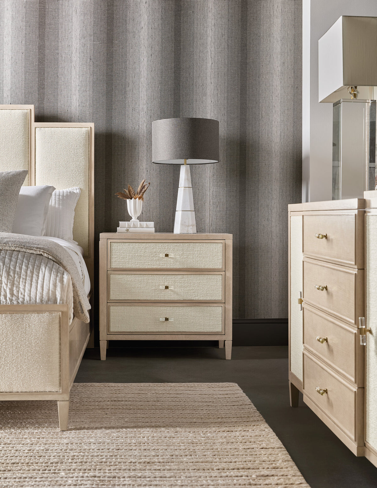 Melange Be My Guest California King Panel Bed - Beige | Hooker Furniture