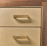 Melange Zurich Accent Drawer Chest by Hooker Furniture in Walnut & Leather