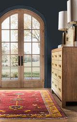 Melange Zurich Accent Drawer Chest by Hooker Furniture in Walnut & Leather