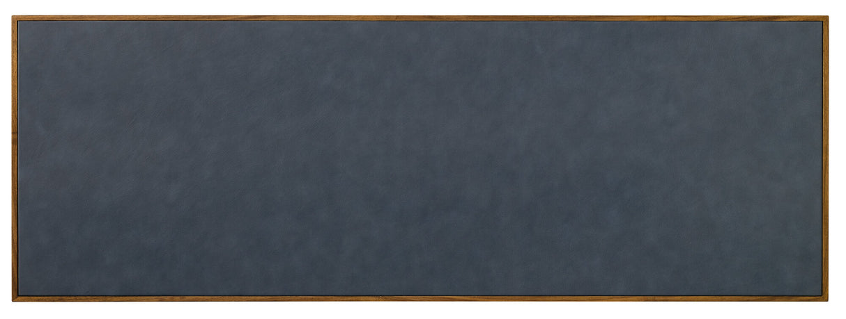 Melange Geneva Accent Drawer Chest by Hooker Furniture in Navy Leather & Walnut
