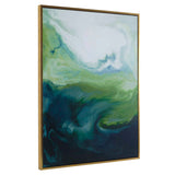 Serene Green Framed Abstract Art by Uttermost - View 4