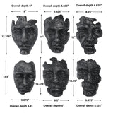 Self-Portrait Metallic Wall Decor (Set of 6) - Black by Uttermost - View 9