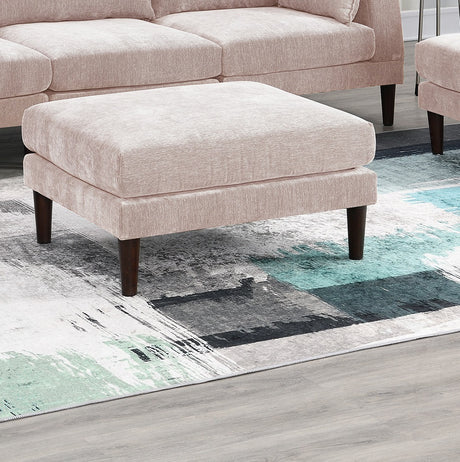 Beautiful 5pcs Modular Sectional Set 2x One Arm Chairs 2x Armless Chair 1x Ottoman Living Room Furniture Blush Pink Morgan Fabric - sold by Home Elegance USA