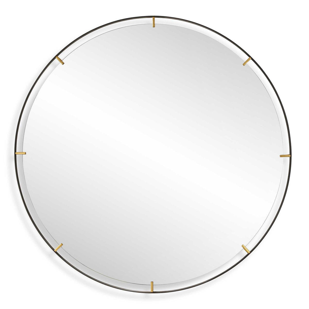 Grand Pendulum Round Mirror - Black by Uttermost - View 1