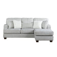 Modern Reversible Sectional Corner-blocked Frame Reversible Cushions Throw Pillows 100% Foam Livingroom Furniture Gray - sold by Home Elegance USA
