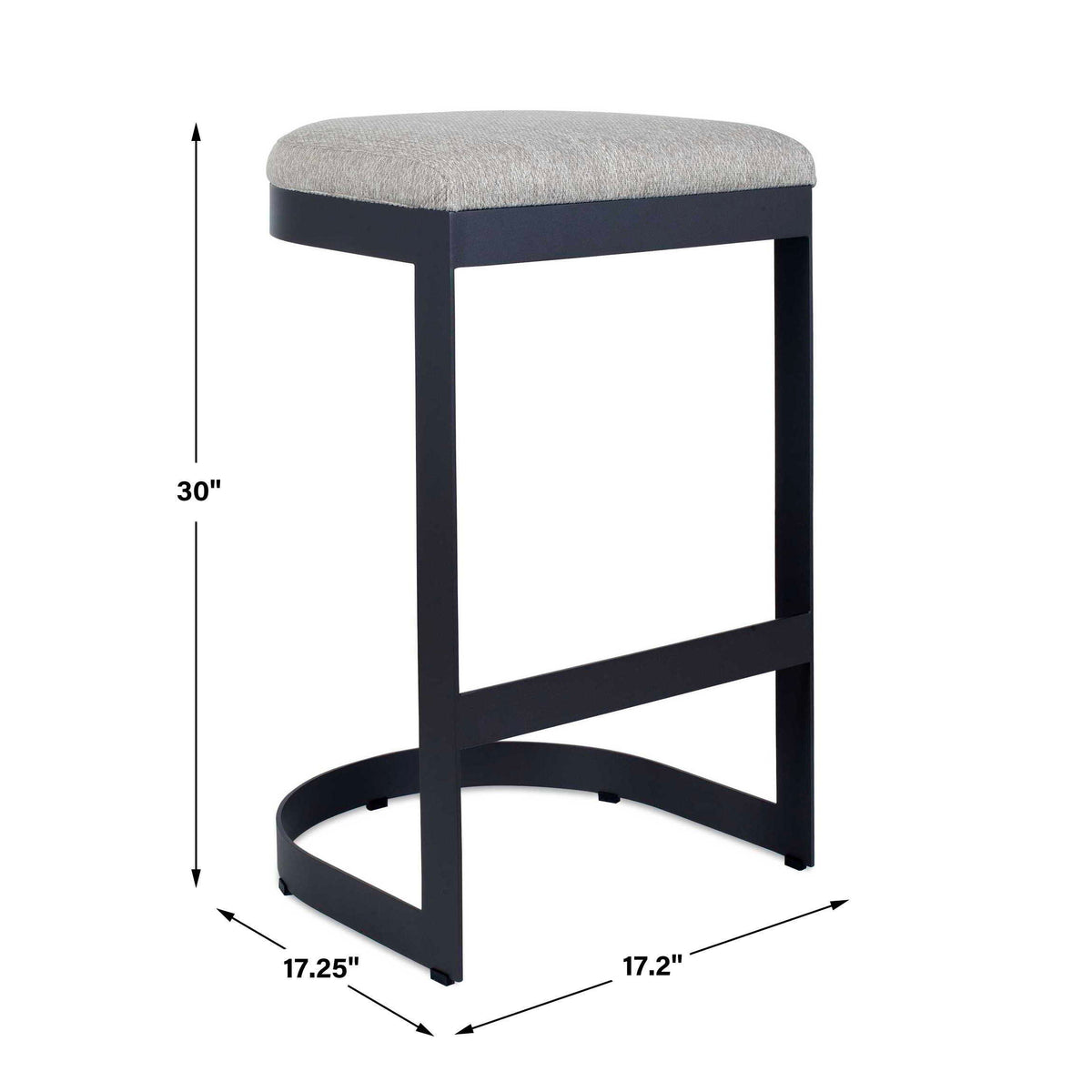 Maude Outdoor Bar Stool - White / Black by Uttermost - View 10
