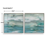 Tranquil State Of Mind Framed Canvases (Set of 2) - Blue by Uttermost - View 8