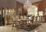 Acme - Vendome Dining Table 63000 Gold Patina & Bone Finish