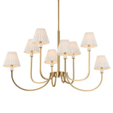 Poppins 8 Light Brass Chandelier White / Gold - Gold / White by Uttermost - View 5