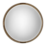 Finnick Iron Coil Round Mirror - Gold by Uttermost - View 1