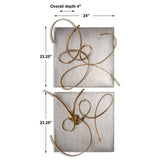 Harmony Metal Wall Art (Set of 2) - Gold / Silver by Uttermost - View 5