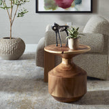 Lynx Hourglass Accent Table - Dark Brown by Uttermost - View 3