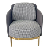 Gray and Gold Sofa Chair - Home Elegance USA