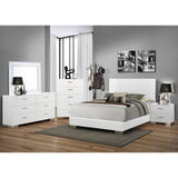 Dulcey White High Gloss 5-piece Queen Bedroom Set