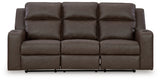 Ashley Granite Lavenhorne REC Sofa w/Drop Down Table - Faux Leather