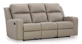 Ashley Pebble Lavenhorne REC Sofa w/Drop Down Table - Faux Leather - 6330789 - Home Elegance USA - 2