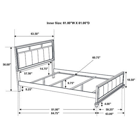 Randall White 4-piece Queen Bedroom Set - sold by Home Elegance USA