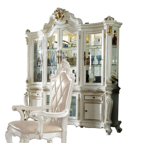 Acme - Picardy Buffet & Hutch 63464 Antique Pearl Finish