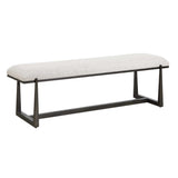 Midas Long Bench - Black / White by Uttermost - View 4
