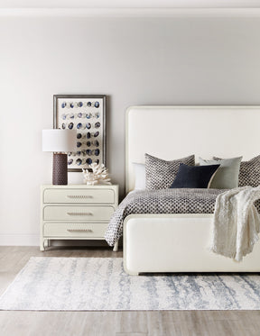 Serenity Ashore California King Upholstered Panel Bed - White | Hooker Furniture