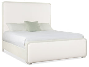 Serenity Ashore California King Upholstered Panel Bed - White | Hooker Furniture
