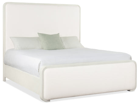 Serenity Ashore California King Upholstered Panel Bed - White | Hooker Furniture