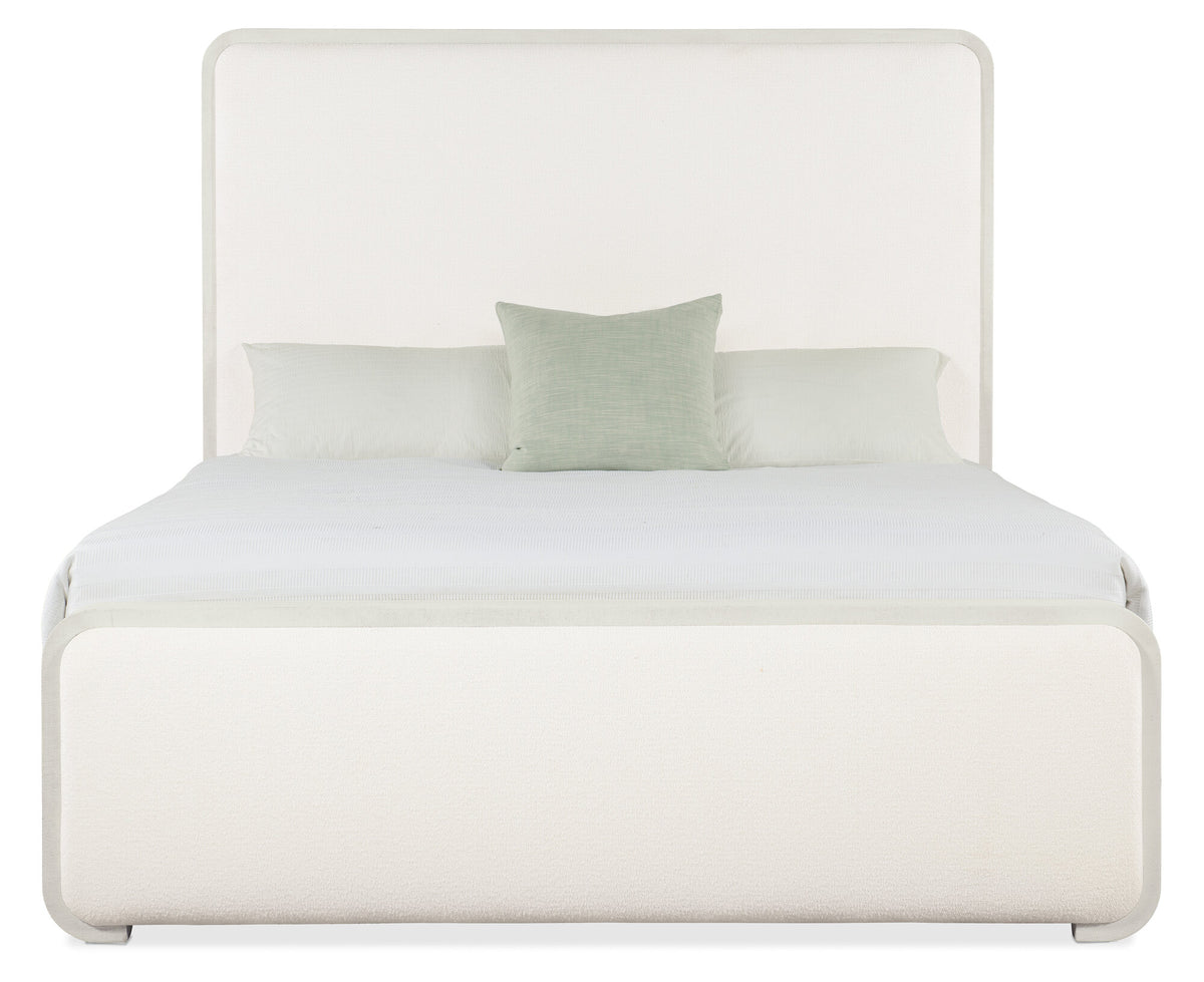 Serenity Ashore California King Upholstered Panel Bed - White | Hooker Furniture