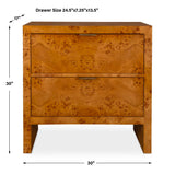 Indus 2 Drawer Chest Burl - Light Brown by Uttermost - View 11