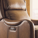 Carrington Power Recliner With Power Headrest - Light Brown by Hooker Furniture - View 2