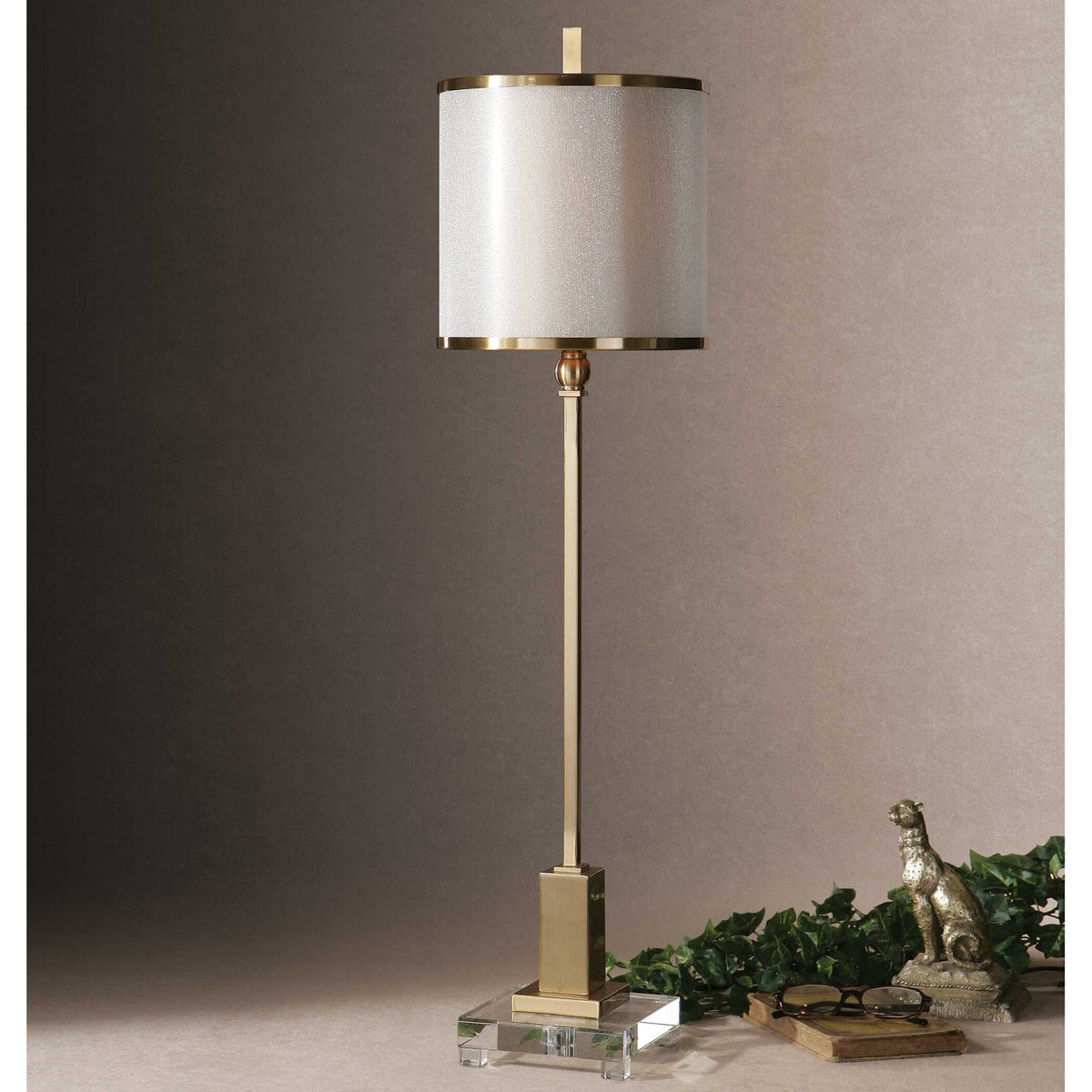 Villena Buffet Lamp Brass - Yellow / Beige by Uttermost - View 3
